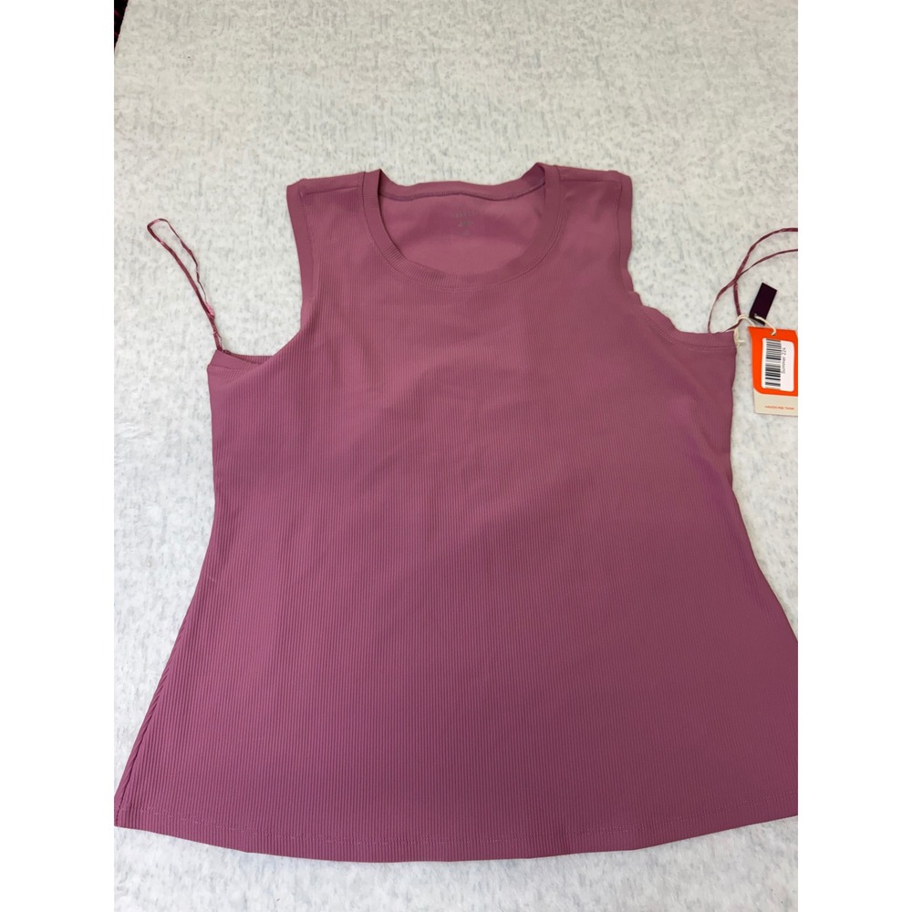 Freely Womens Haven Rib Tank Mellow‎ Mauve Plus Size 1X Sleeveless Cutout Top